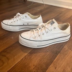 White Platform converse